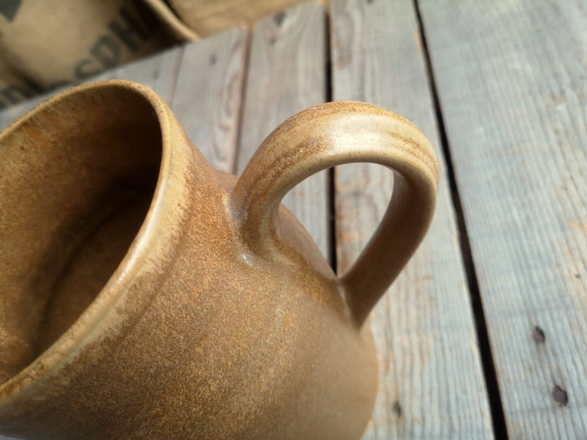 Brown Grepots Digoin sandstone pitcher