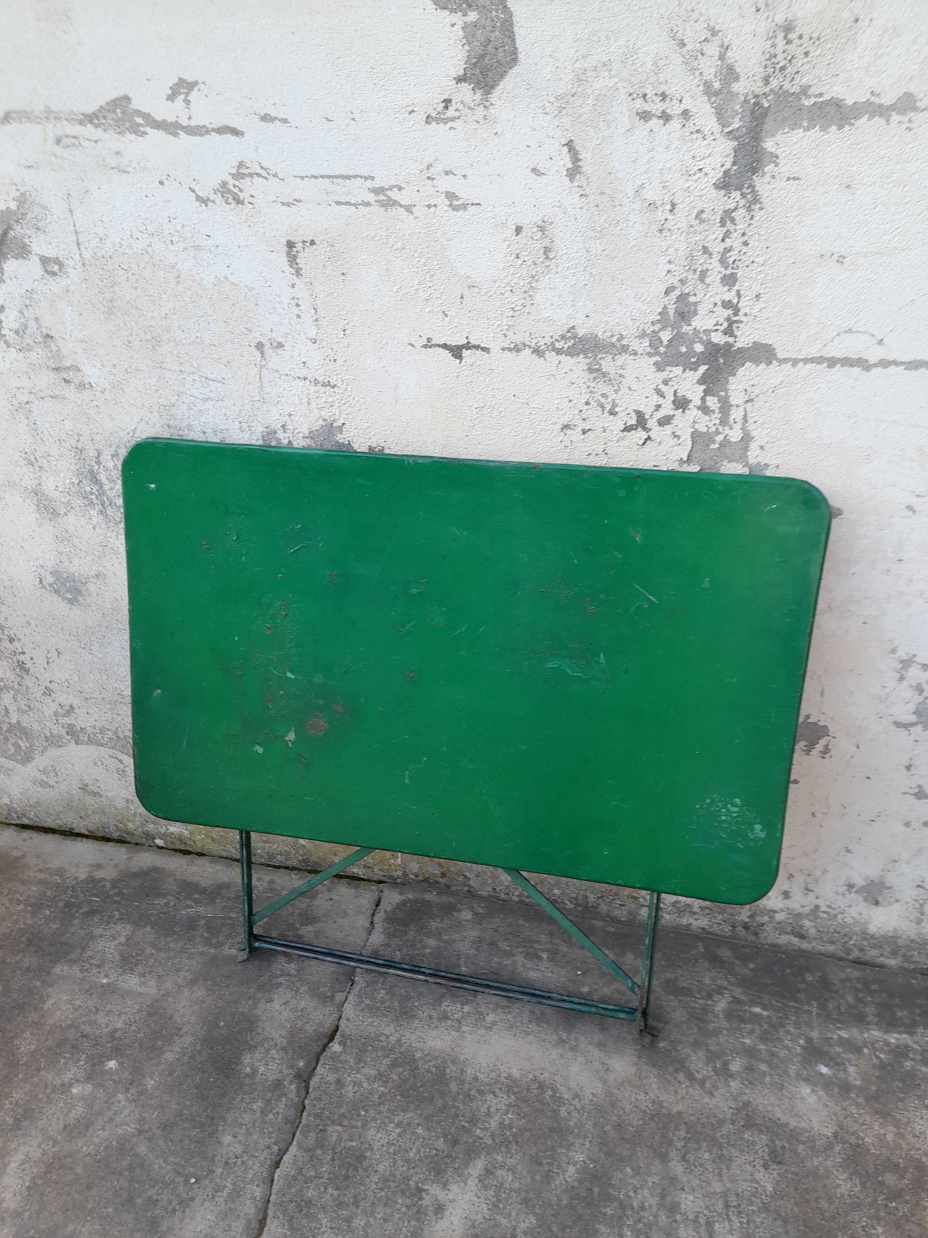 Iron folding garden table