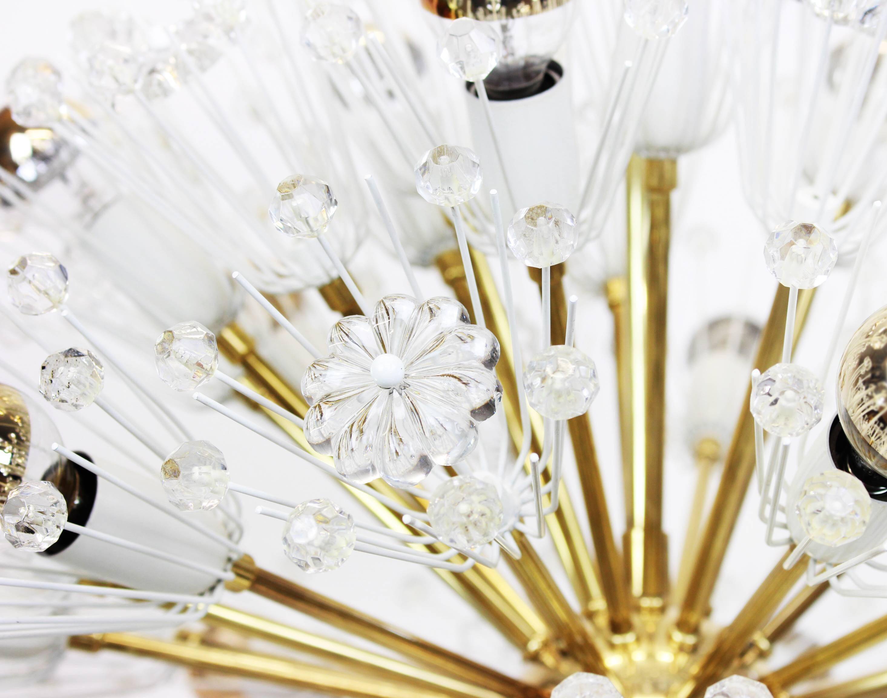 Brass star chandelier by Emil Stejnar, Austria, 1960s.