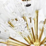 Brass star chandelier by Emil Stejnar, Austria, 1960s.