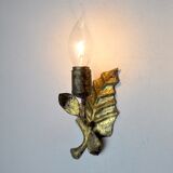 Pair of midcentury wall lamps "Leaves", Italy, 1970