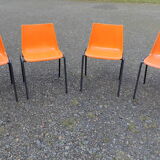 Lot of four vintage chairs 1960