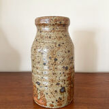 Vintage straight vase in pyrite stoneware