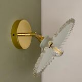 Vintage lampshade lamp in white opaline