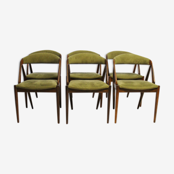 Ensemble de six chaises à manger, modèle 31, par Kai Kristiansen, années 1960