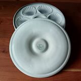 6 oyster plates moulin des loups france earthenware