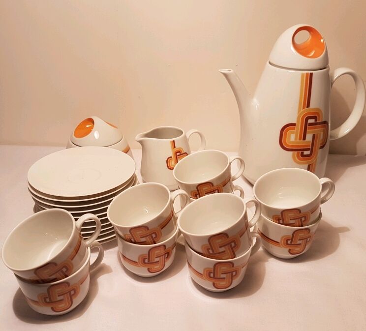 Service to coffee vintage 70 s Bareuther