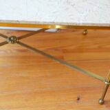 Marble and brass coffee table 60s