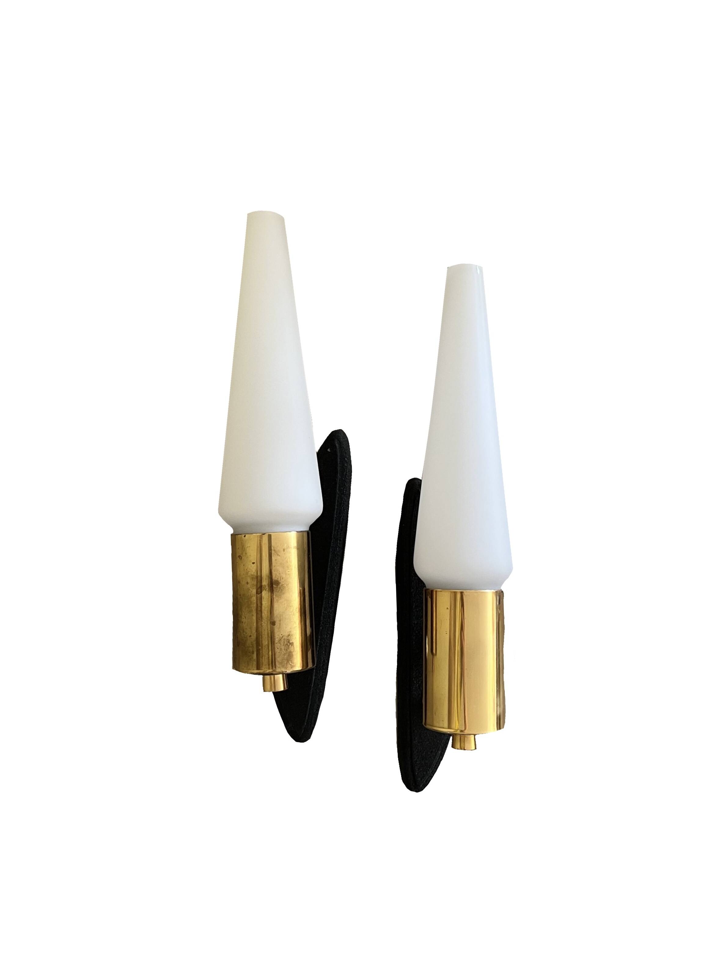 Pair of vintage wall lights, 60s