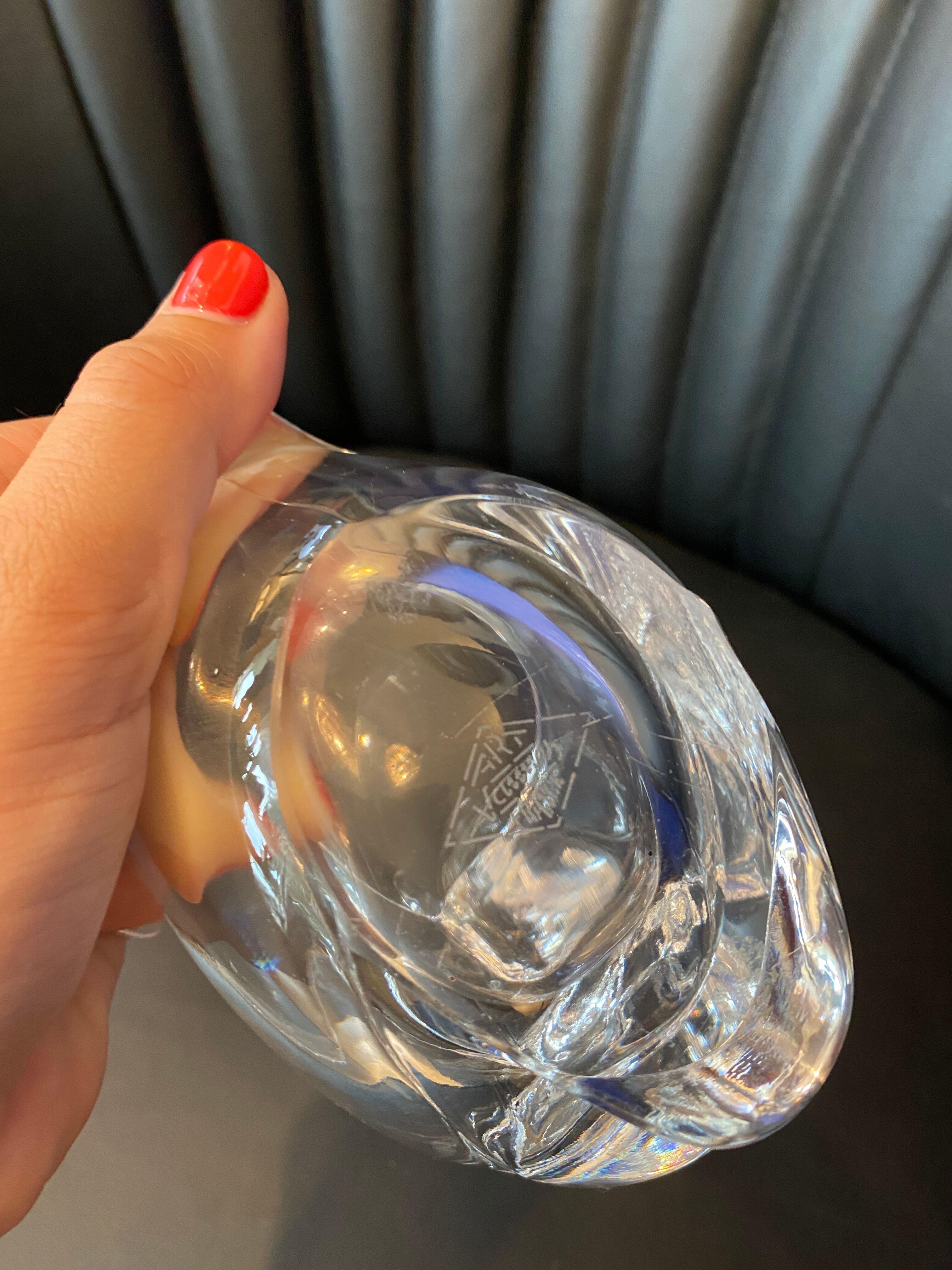 Glass rabbit cup Art Vannes france