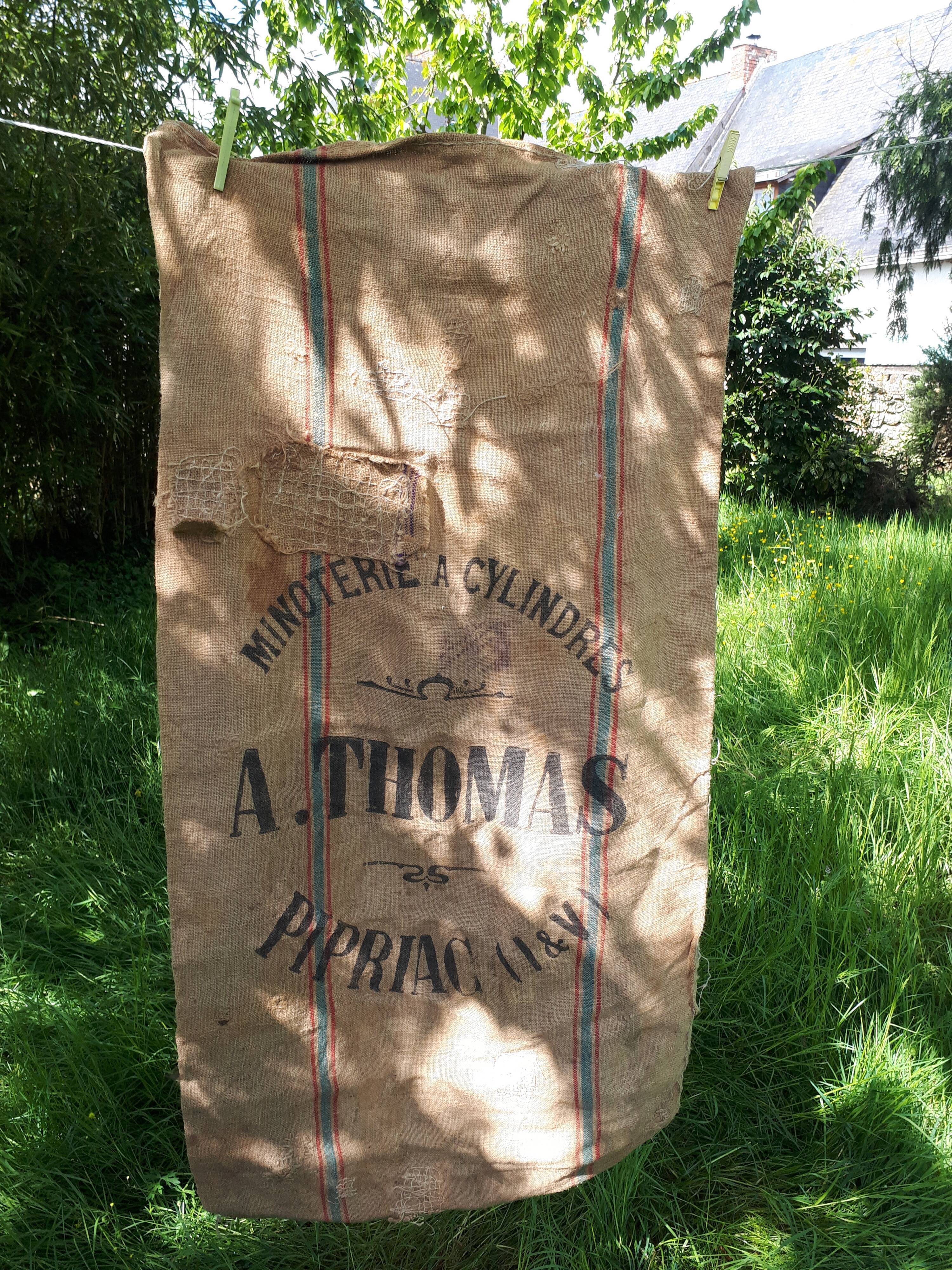 Burlap sack flour mill Thomas Brittany