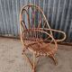Fauteuil enfant en osier rotin vintage