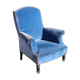 Fauteuil Napoléon III velours bleu
