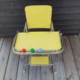 Foldable removable yellow formica baby high chair