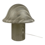 Large mushroom table lamp by Peill and Putzler in smoked glass XL 1970
