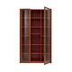 Mid-Century Afra & Tobia Scarpa Italian Wood Red Lacquer And Glass  Vitrine