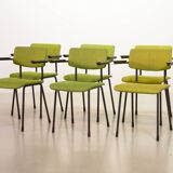 6 Dutch Design Gispen Dining Chairs Model 1235 by André Cordemeyer 1960s
