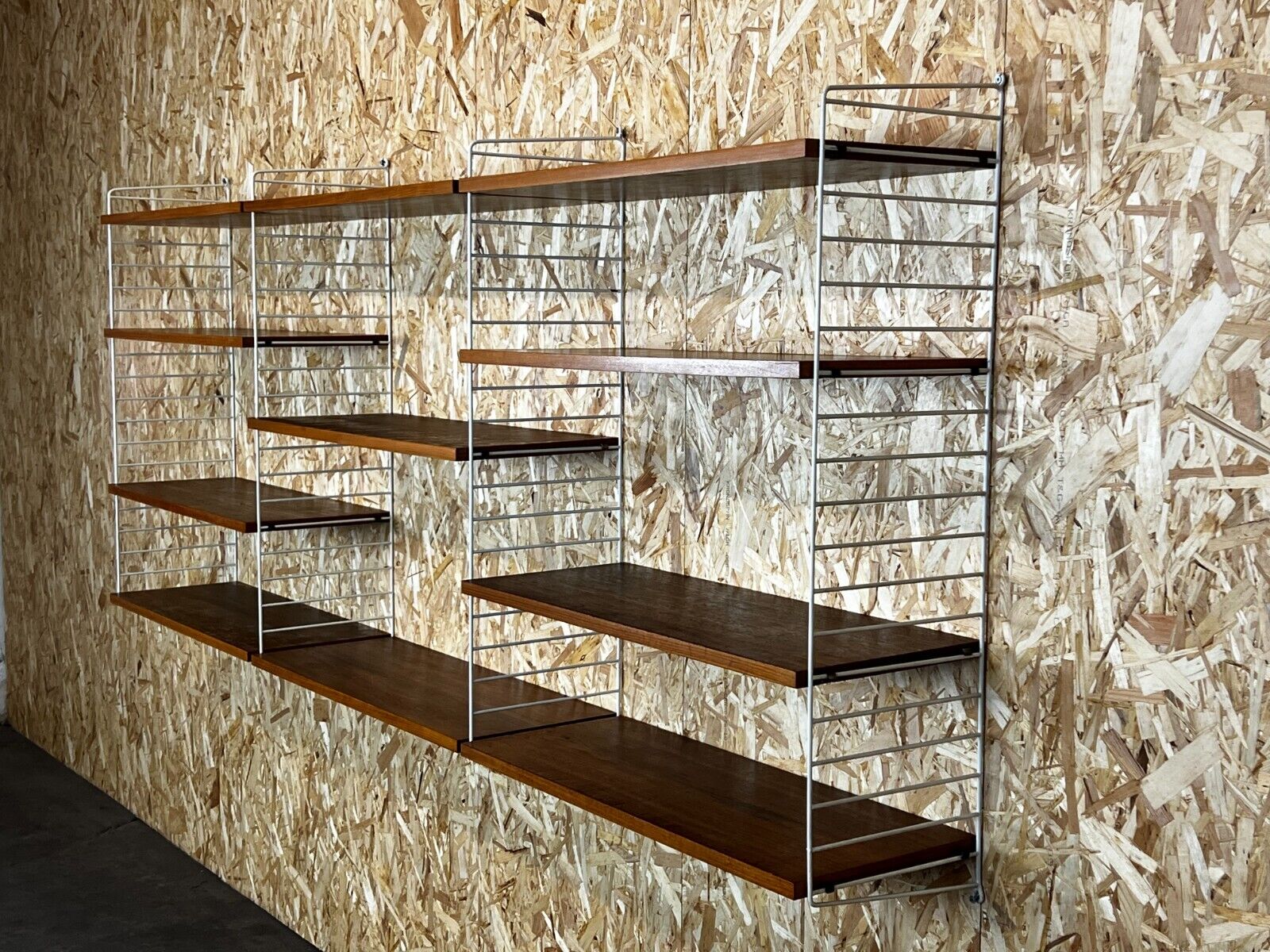 60s 70s teak string shelf module by Kajsa & Nils "Nisse" Strinning Sweden 60s