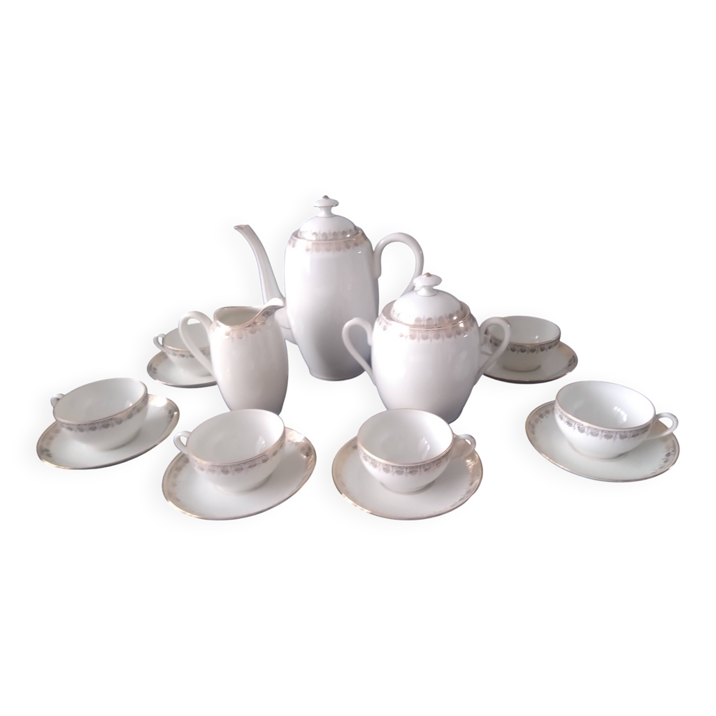 moutardier porcelaine Limoges signé T L France pot à moutarde ancien