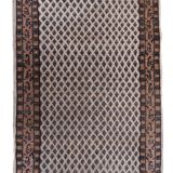 Vintage Indian carpet Seraband handmade 89cm x 160cm 1970s