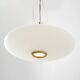 Glass and brass chandelier by Bruno Chiarini, 1950s