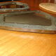 Pair of mirrors around 1950 in Tin and copper 28x35cm