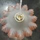Ceiling light old pink opaline serrated handkerchief art deco 1930