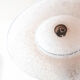 White opaline glass Clichy lamp, vintage pendant light