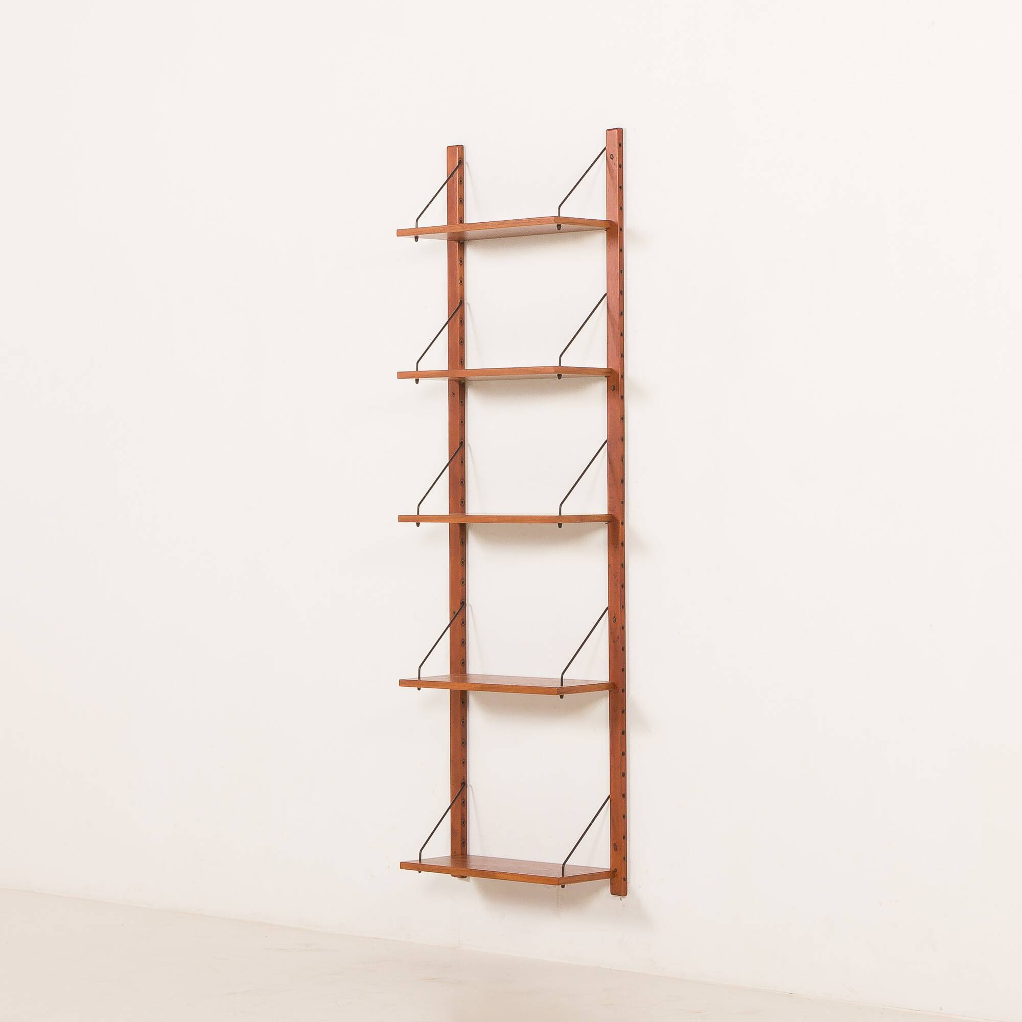 Mid century modern teak  upcycled shelving unit