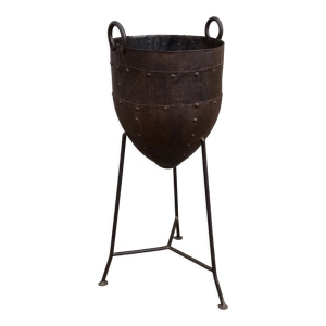 Braséro en métal ancien - pied