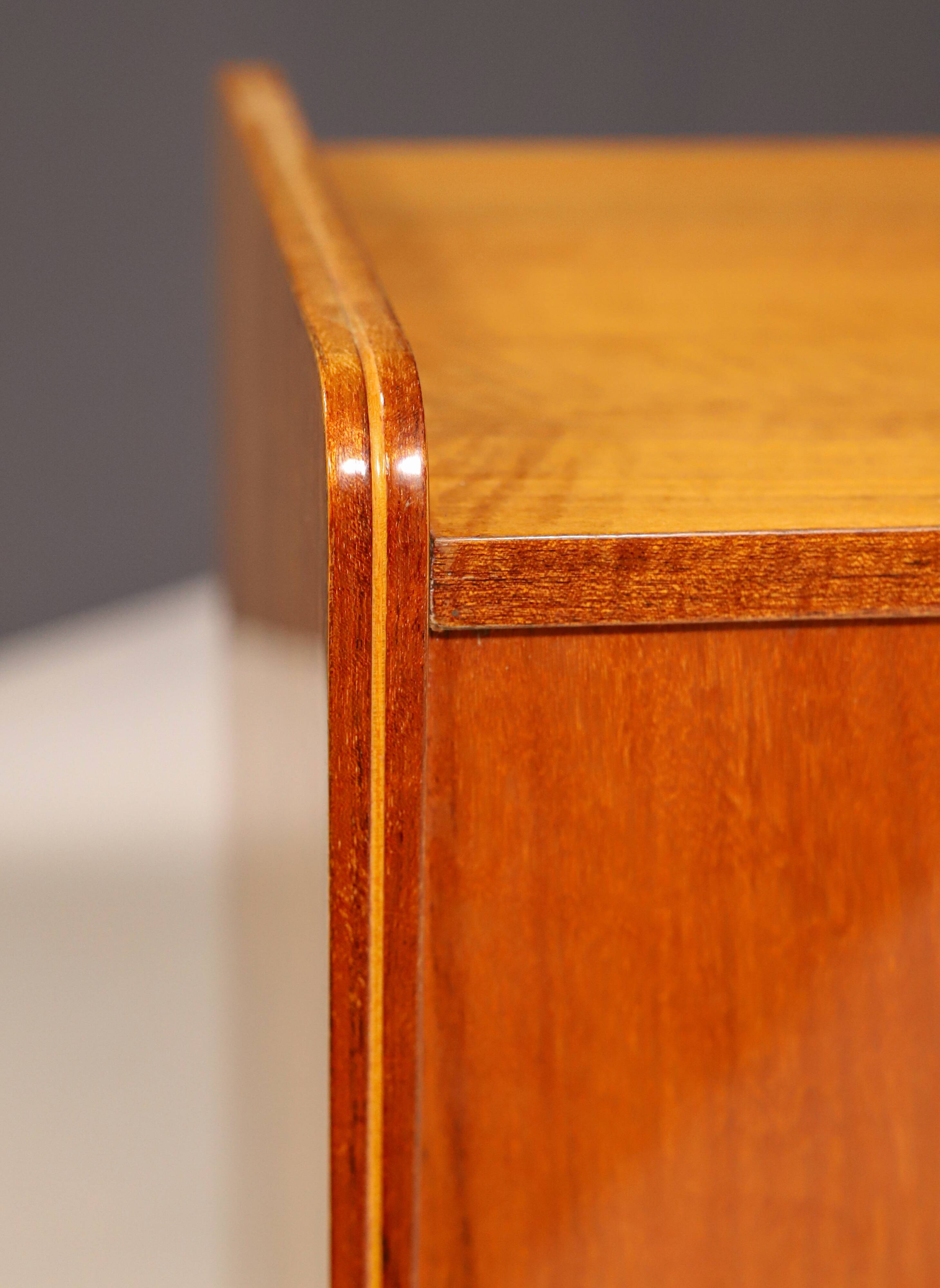 Vintage walnut sideboard, chest of drawers by František Jirák, 1970s, Czechoslovakia
