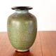 Art Deco vase, in green glazed stoneware, Roger Guérin 1930.
