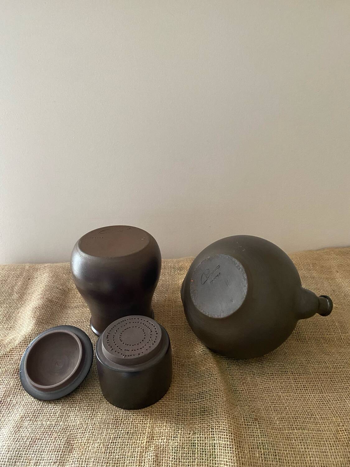 Coffee pot and milk jug by Jean Dubost