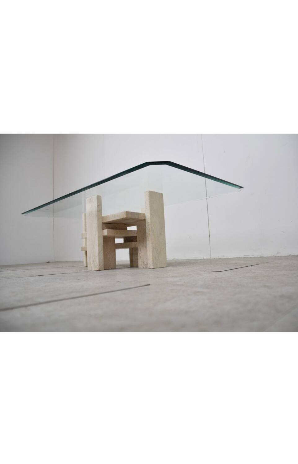 Table basse vintage par Willy Ballez, années 1970