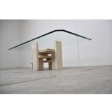 Table basse vintage par Willy Ballez, années 1970