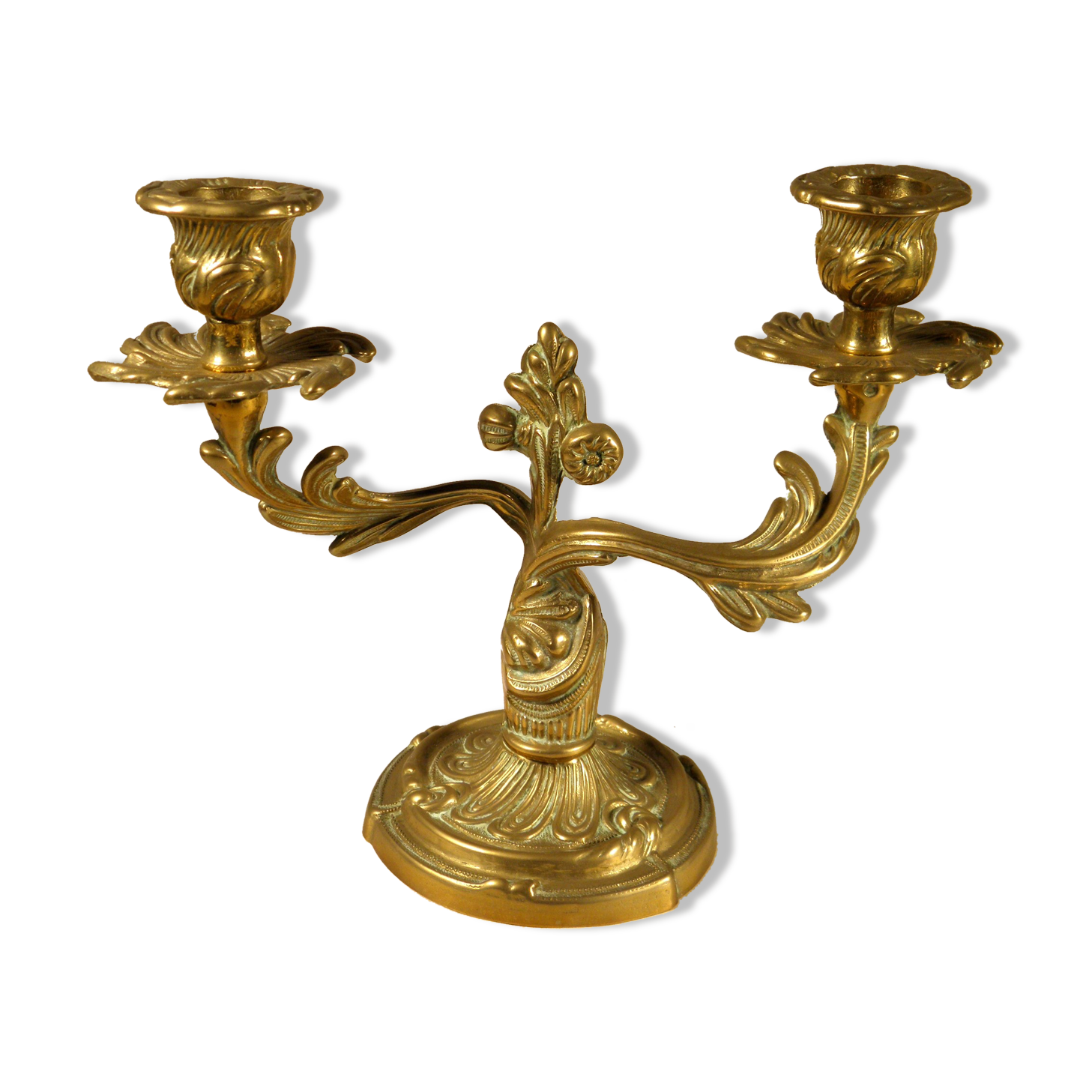 Chandelier with two brass fires