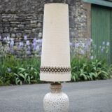 Vintage Germany 486-38 floor lamp, Scheurich XL lamp, ceramic floor lamp with lampshade