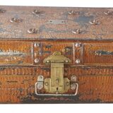 Ancient colonial travel trunk