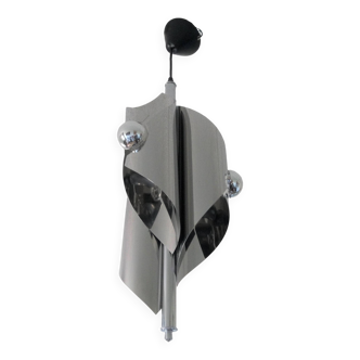 Space Age chrome pendant light - 1970s