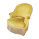 Fauteuil crapaud velours couleur or