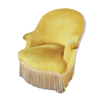 Armchair velvet toad gold color
