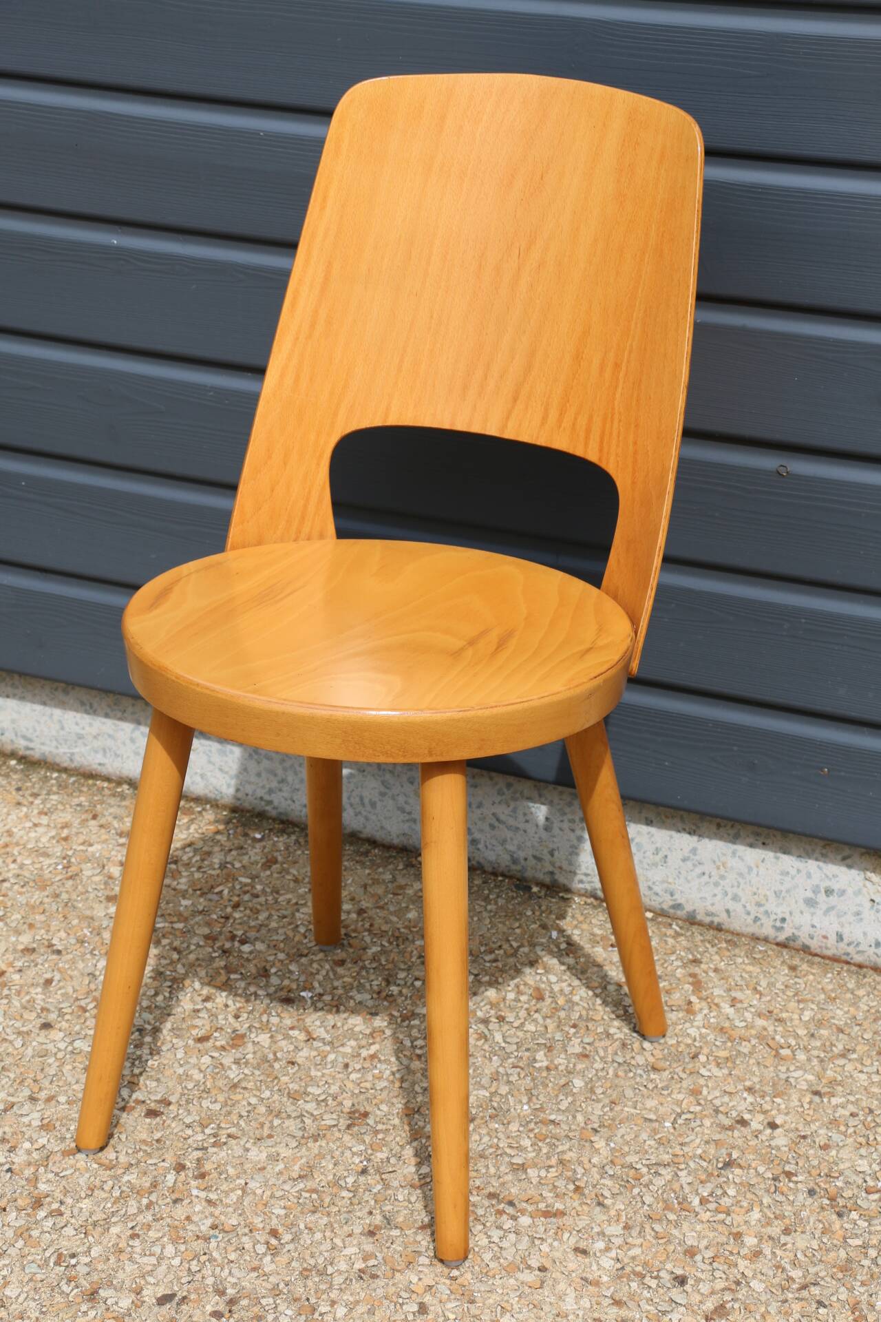5 BAUMANN “MONDOR” light beech chairs