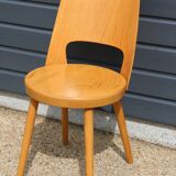 5 chaises BAUMANN « MONDOR » hêtre clair