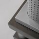 Floor lamp model "Chicago Tribune" in grey and silver enamelled metal, with