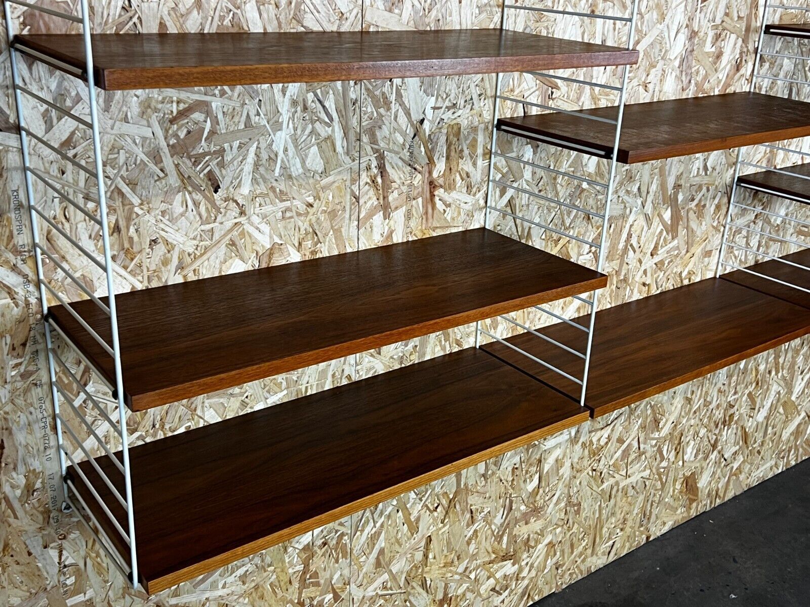 60s 70s teak string shelf module by Kajsa & Nils "Nisse" Strinning Sweden 60s