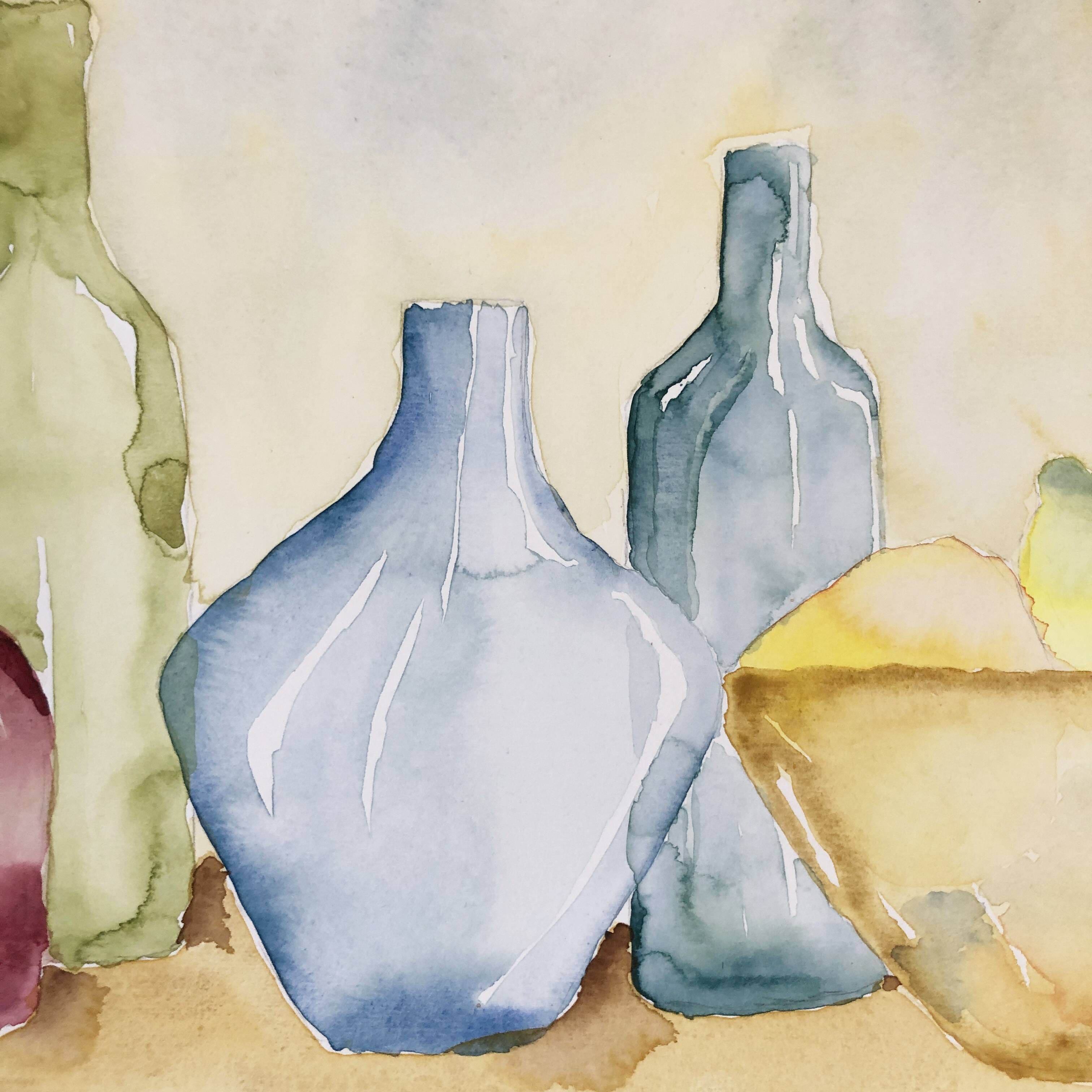 Post-impressionist watercolor, Germany, 1990s