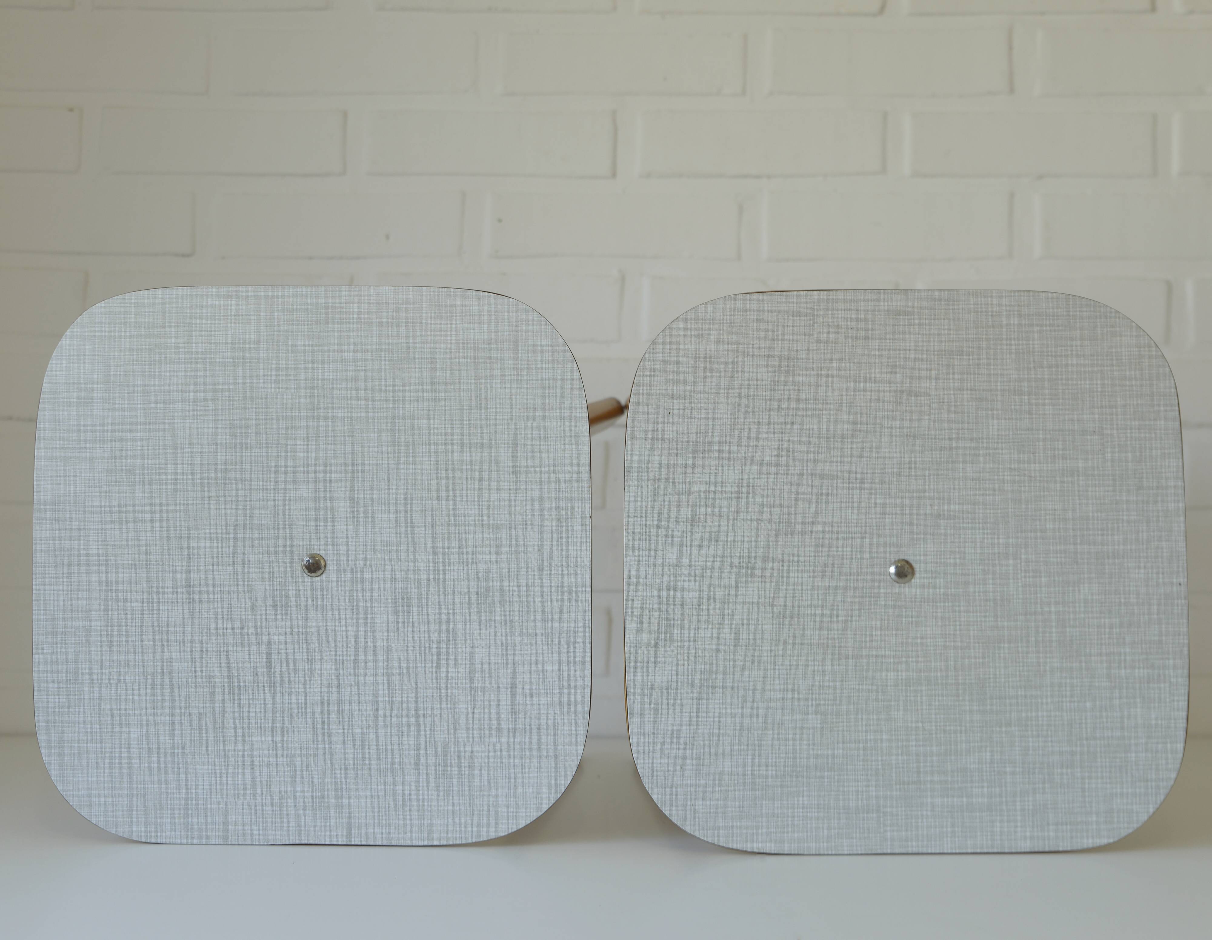 Vintage Kitchen Wooden Stools, Set of 2, Yugoslavia 1950's, Retro interior