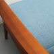 1960s 2-seater sofa in cherrywood middle blue, Wilhelm Knoll