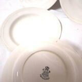 15 white earthenware plates