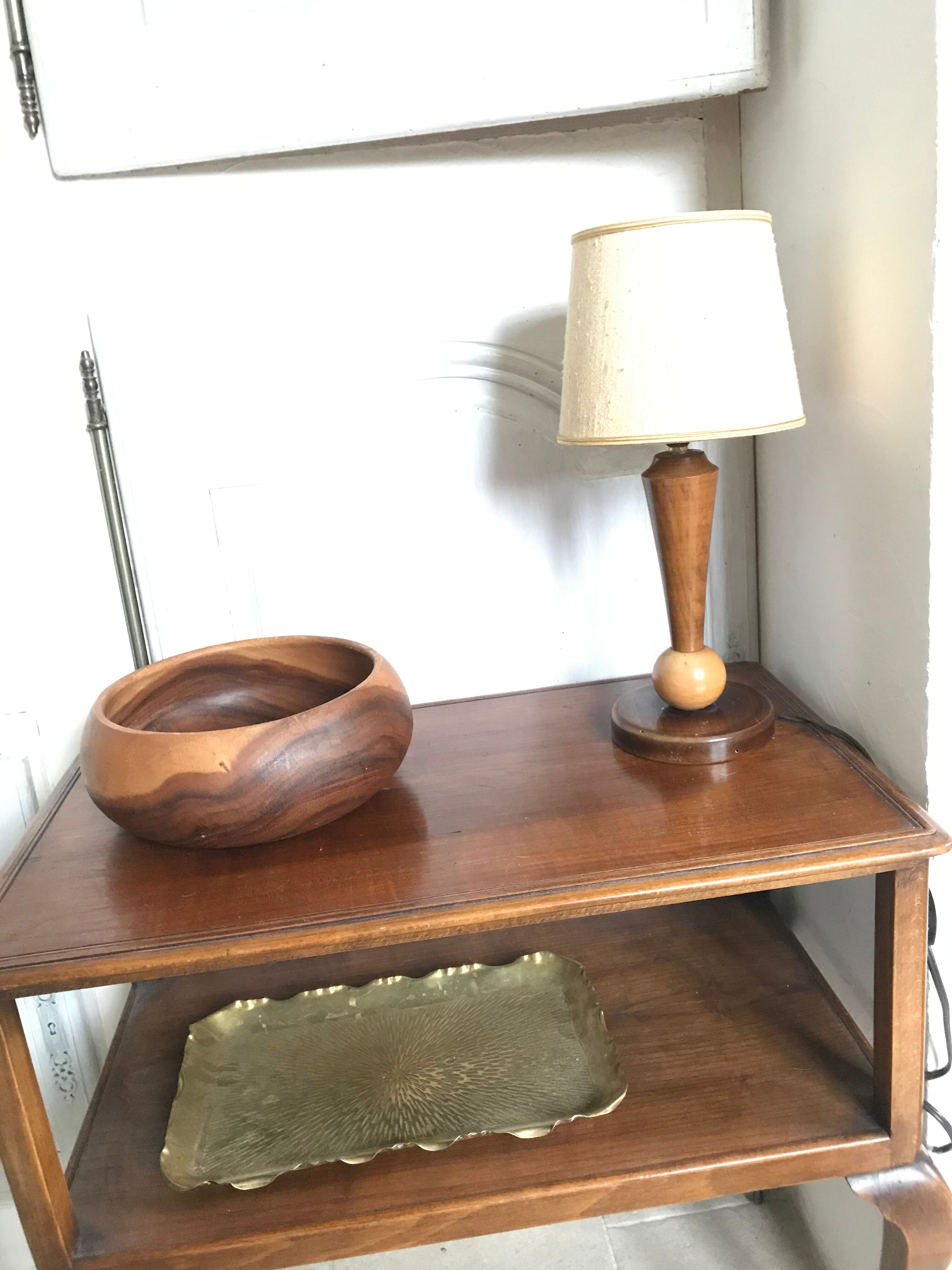 Art deco wooden lamp